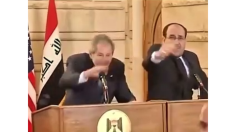 bush shoe meme, shoe throwing meme, george bush shoe, bush ducking shoe, iraqi journalist shoe, muntadhar al-zaidi, bush press conference meme, funny political meme, viral news meme, bush dodge meme, this is a farewell kiss meme, political humor, funny president meme, shoe throwing iraq, meme history